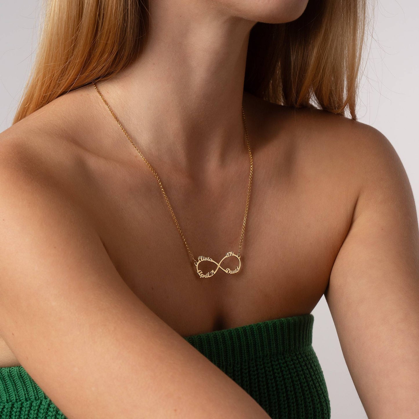 Four Names Infinity Necklace