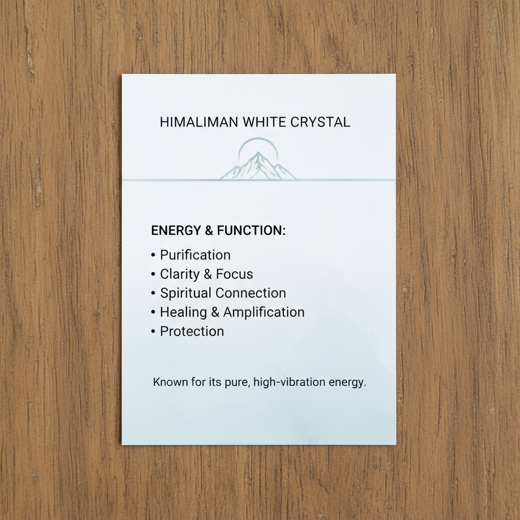 9mm Himalayan White Crystal Bracelet