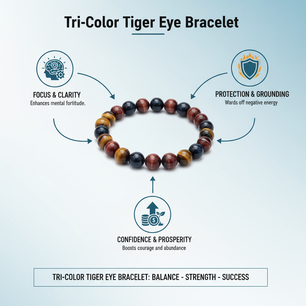 Tri-Color Tiger Eye Bracelet