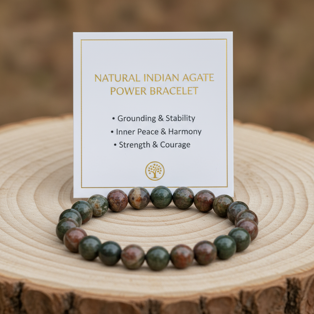 Natural Indian Agate Bracelet