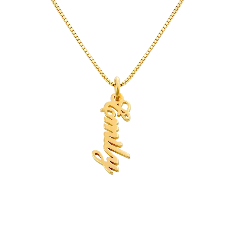 Personalized Vertical Signature Pendant Necklace
