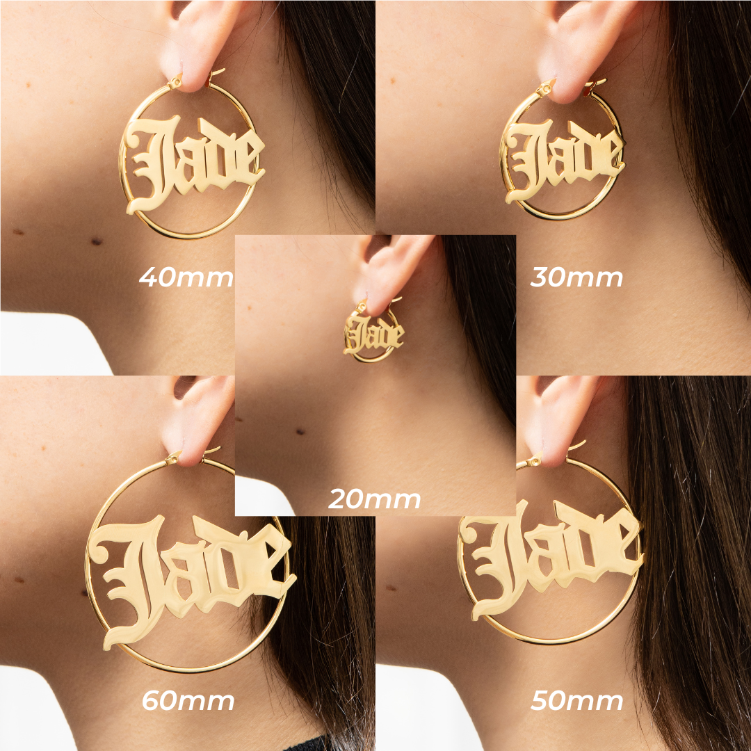 Gothic Open Hoop Earrings