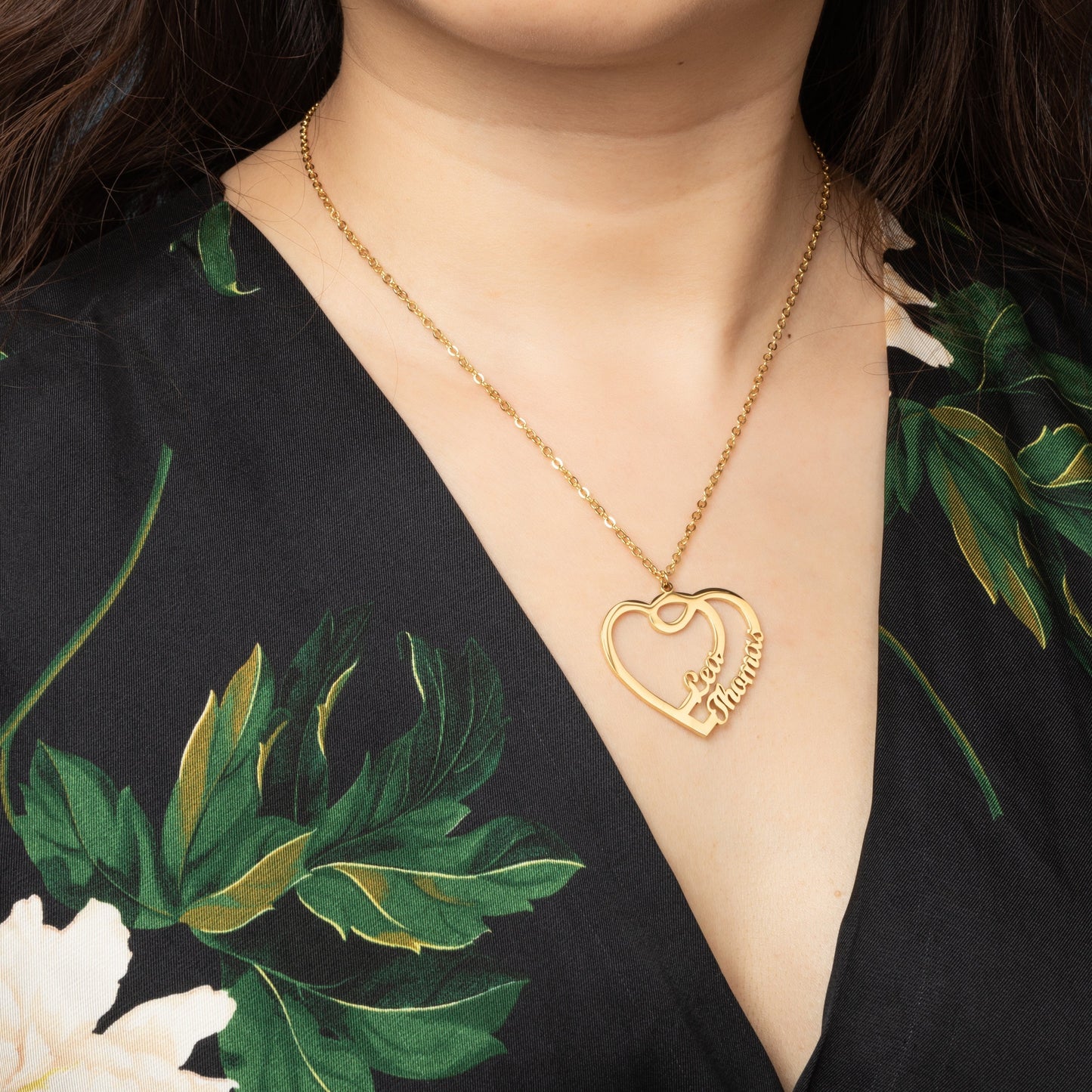 Two Names Heart Pendant