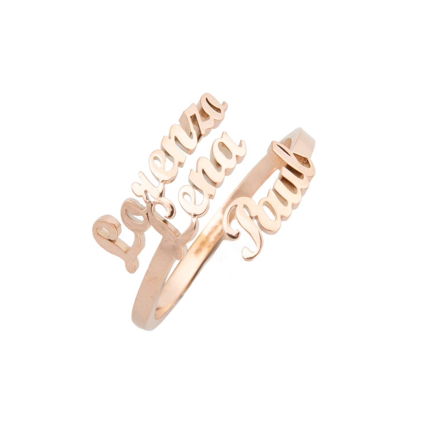 Triple Names Ring