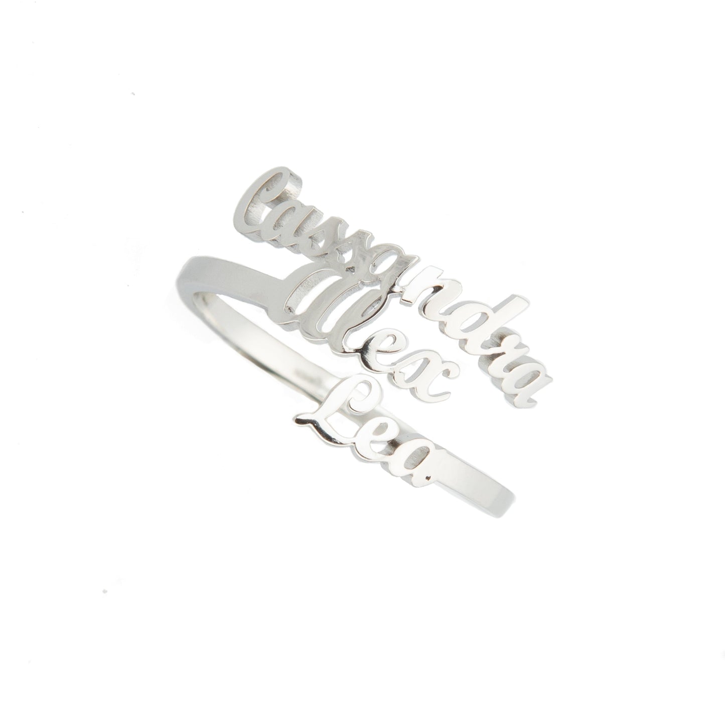 Triple Names Ring