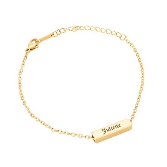 Bracelet/Anklet with Custom Gothic Pillar Bar