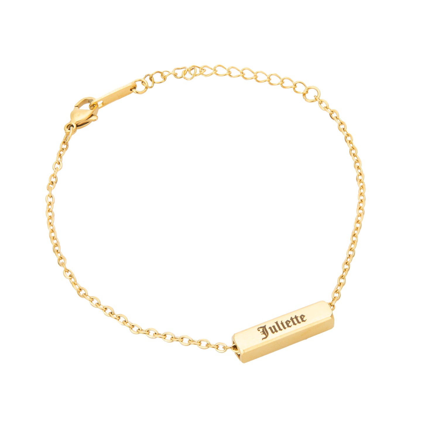Bracelet/Anklet with Custom Gothic Pillar Bar