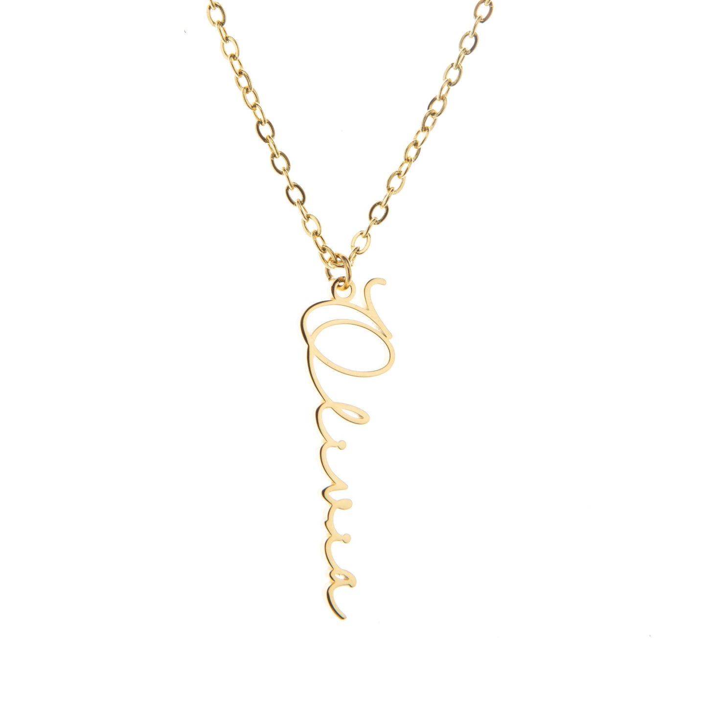 Personalized Vertical Signature Necklace
