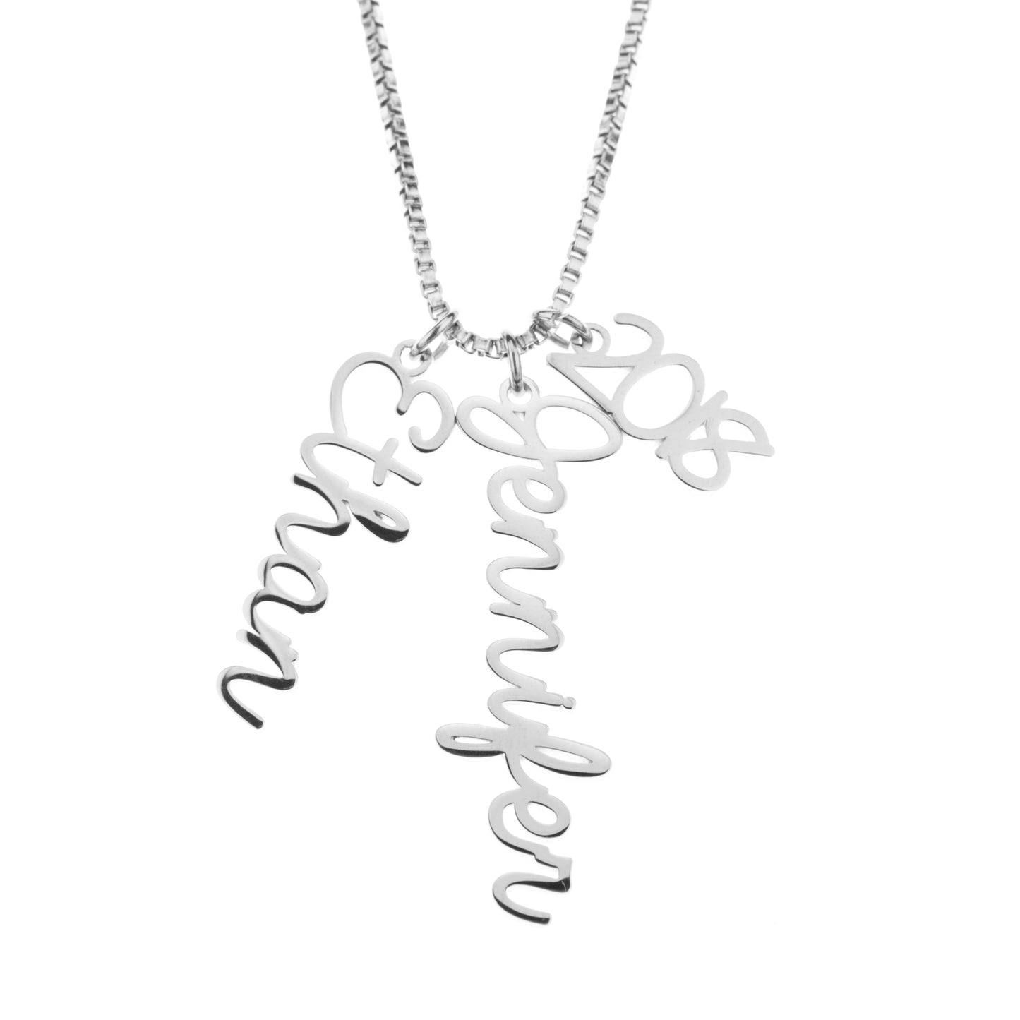 Personalized Vertical Pendant Necklace