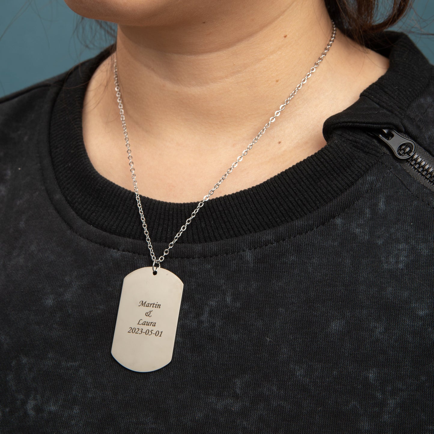 Silver Army Tag Pendant