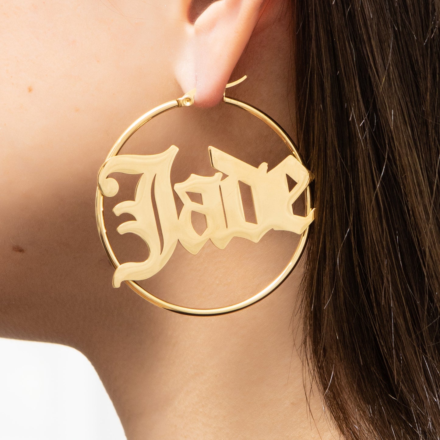 Gothic Open Hoop Earrings