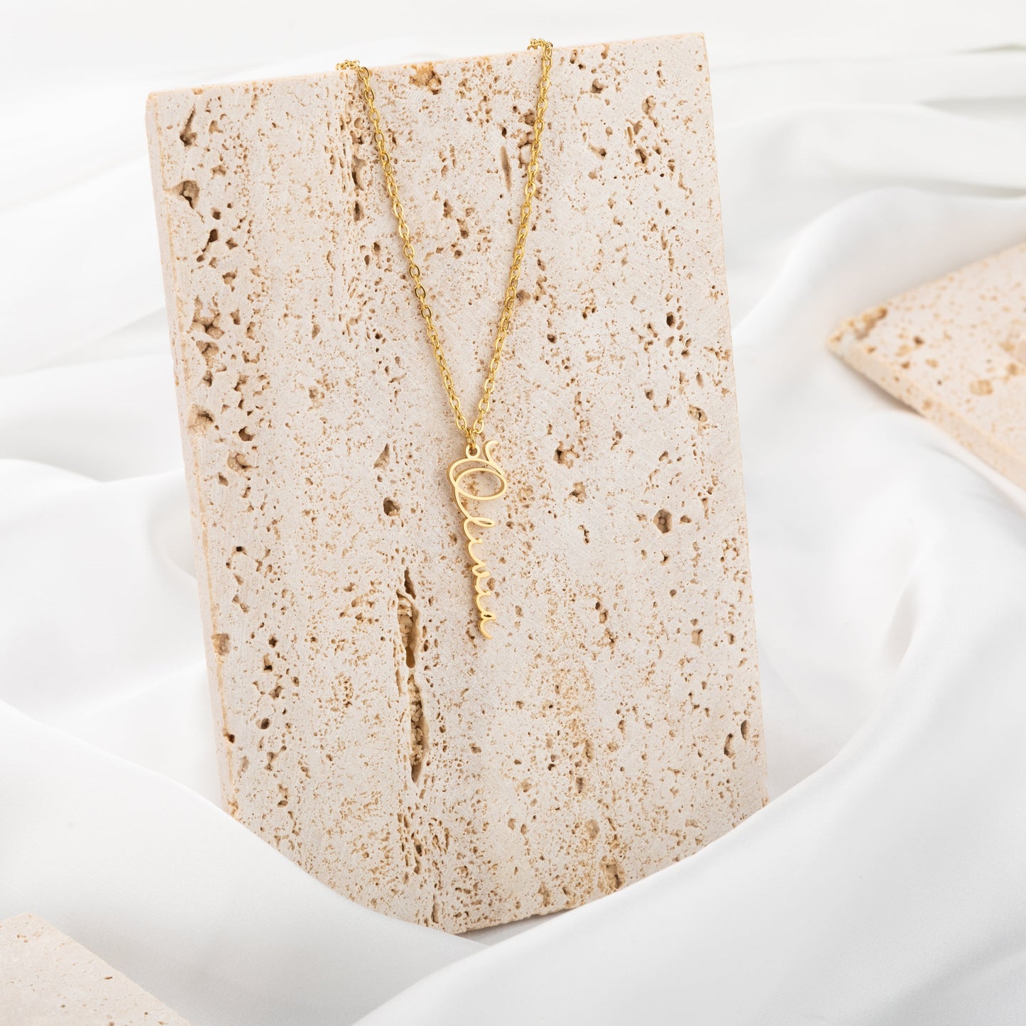 Personalized Vertical Signature Necklace