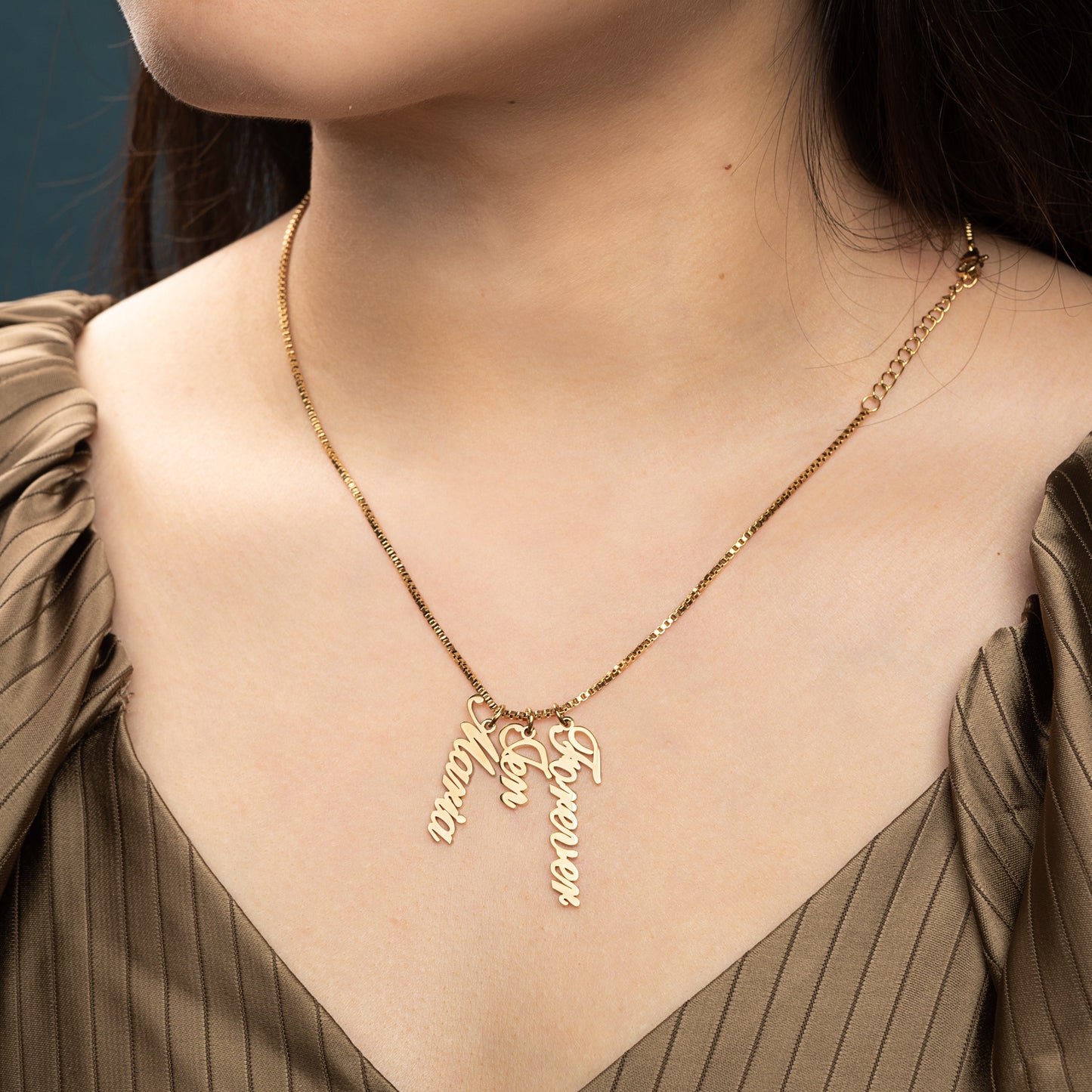 Personalized Vertical Signature Pendant Necklace