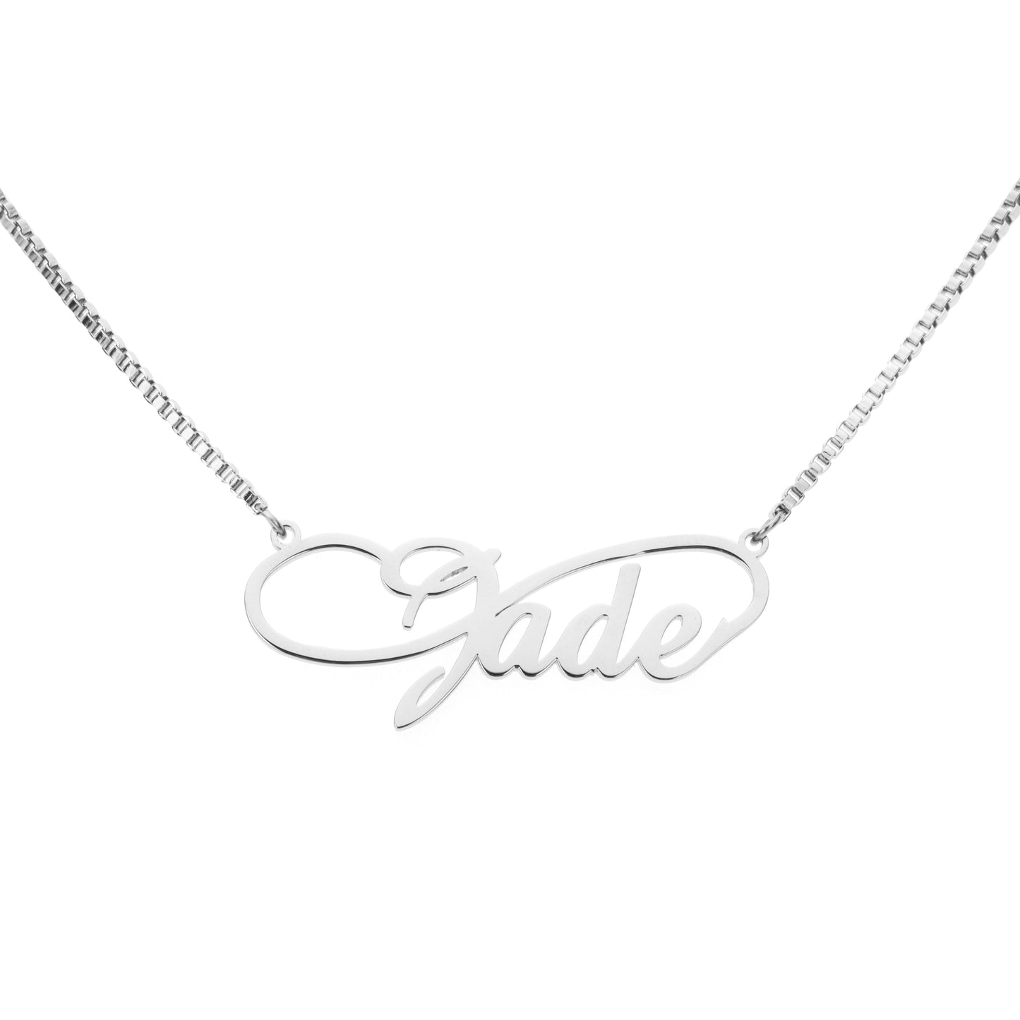 Infinite Name Necklace with Fine Link Chain