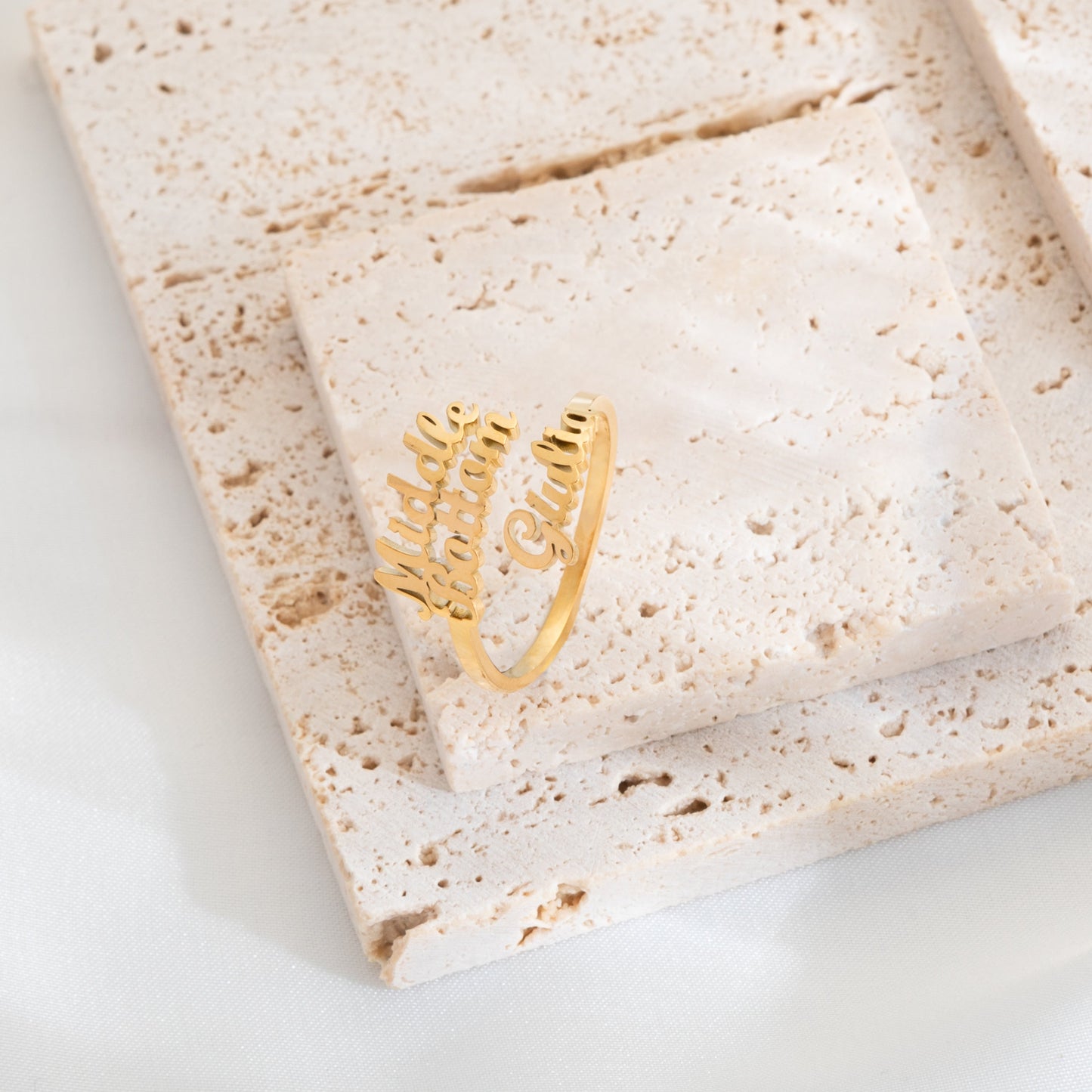 Triple Names Ring
