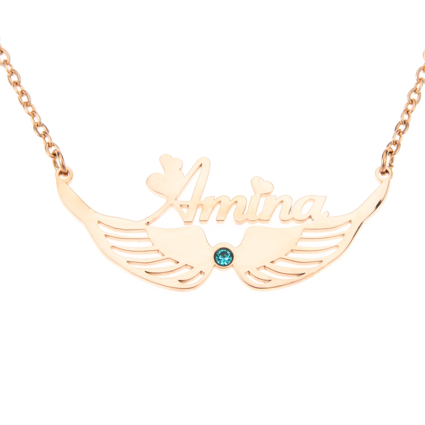 Angel Wings Personalized Name Birthstone