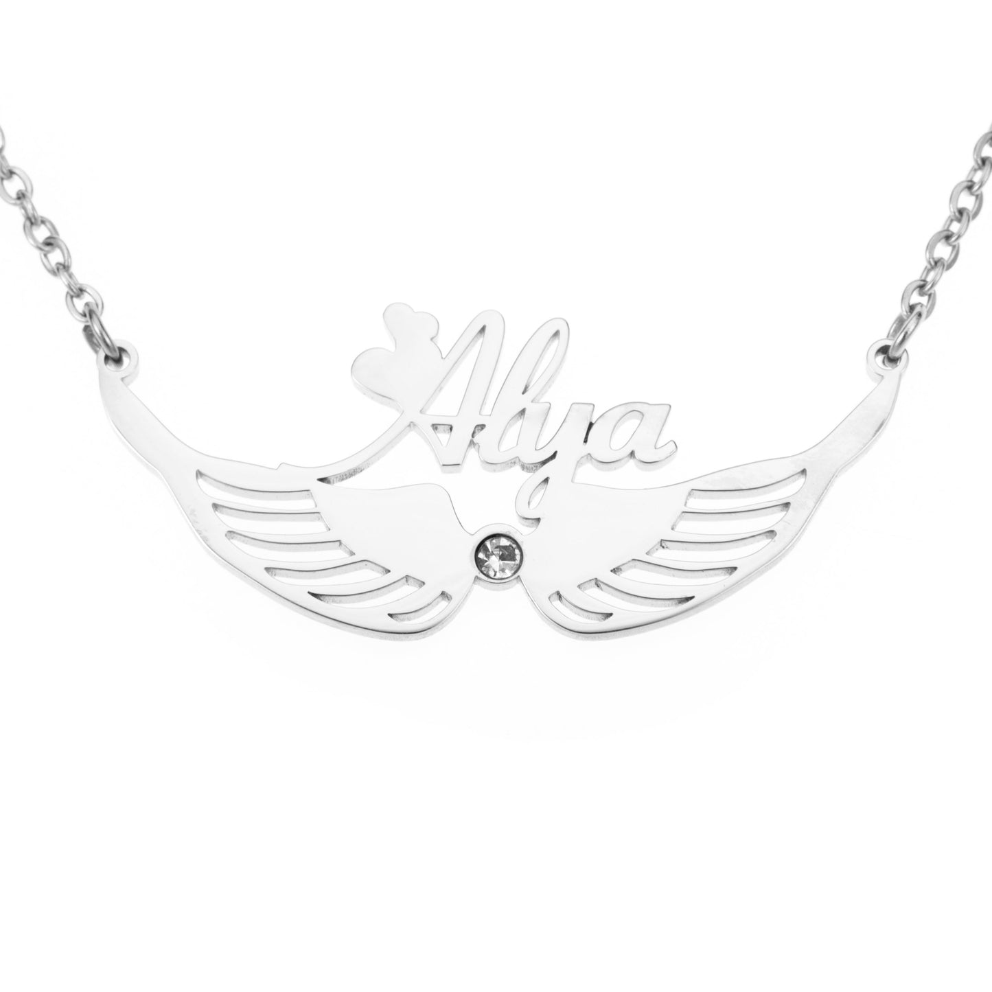 Angel Wings Personalized Name Birthstone