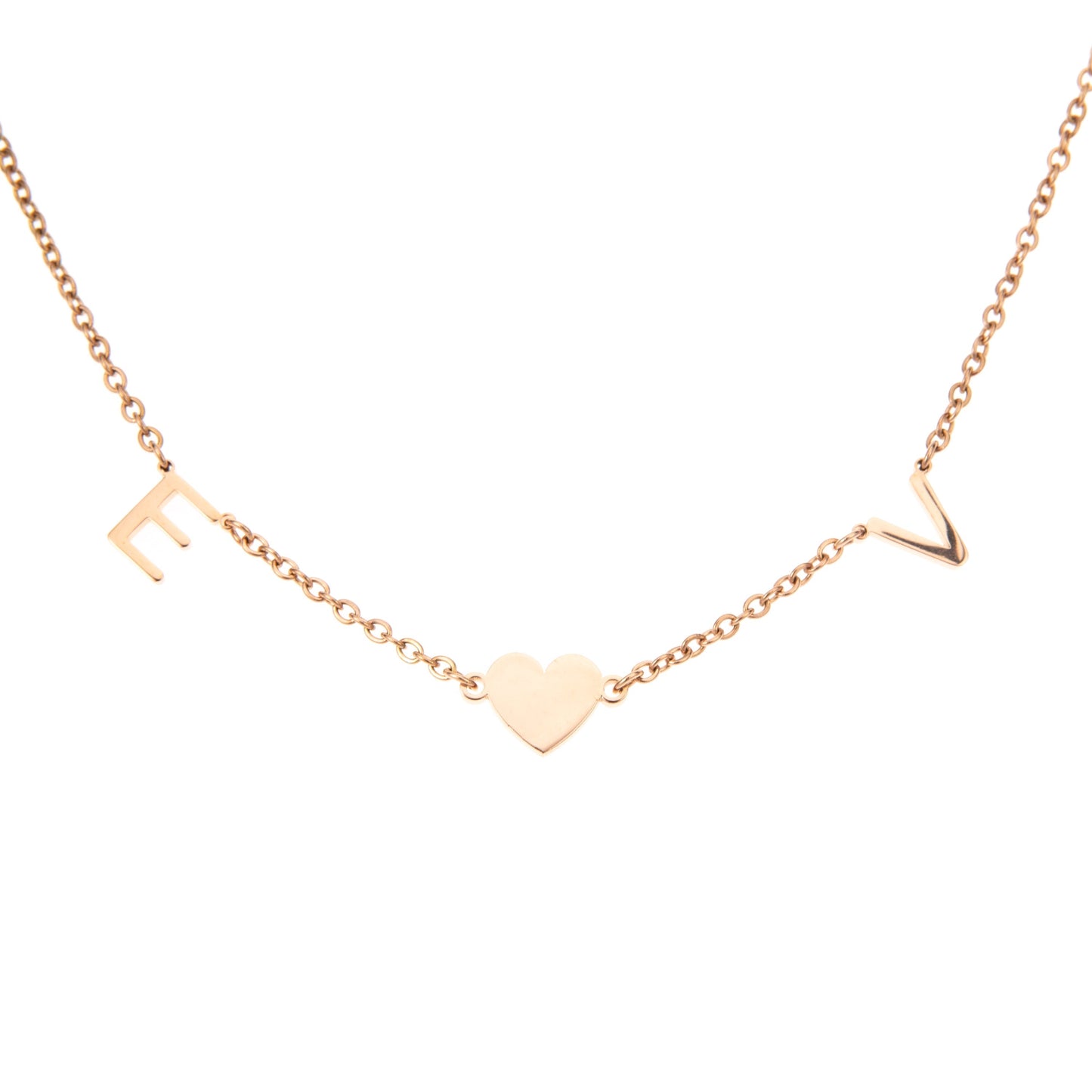 Double Initials Heart Necklace
