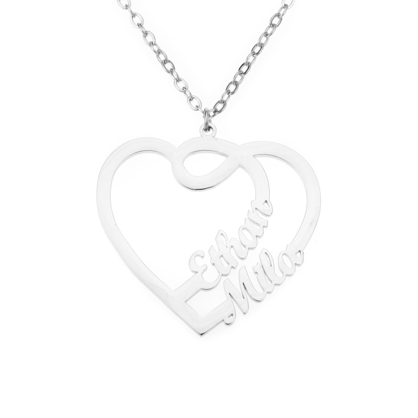 Two Names Heart Pendant
