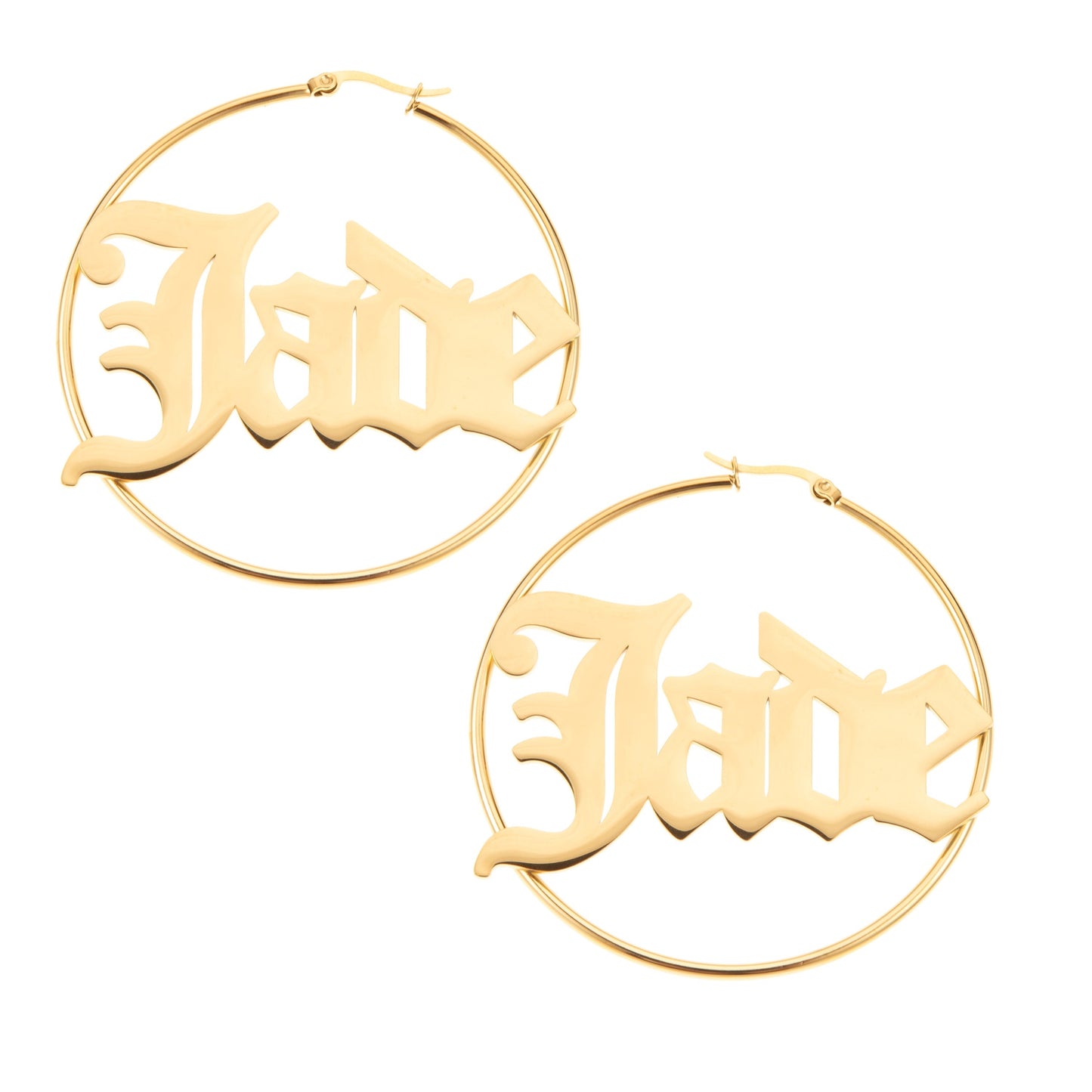 Gothic Open Hoop Earrings