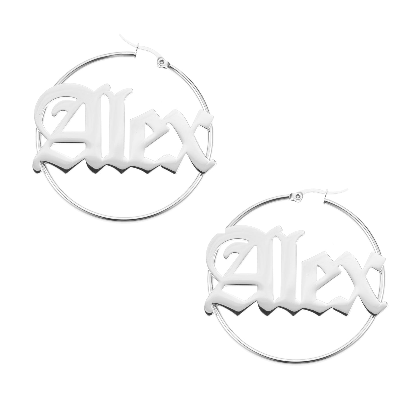 Gothic Open Hoop Earrings