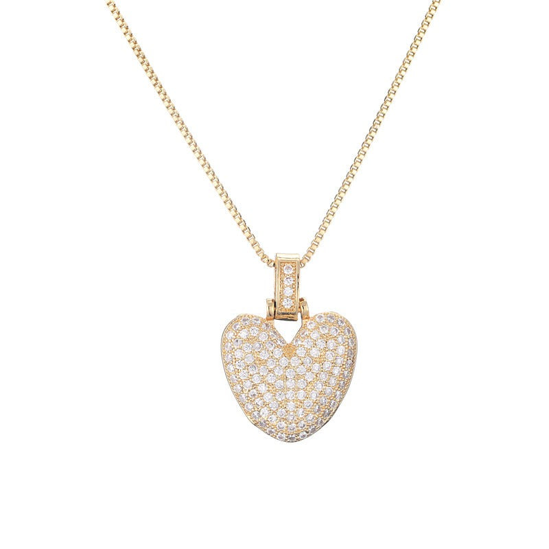 26 Alphabet Pendant Zircon Necklace