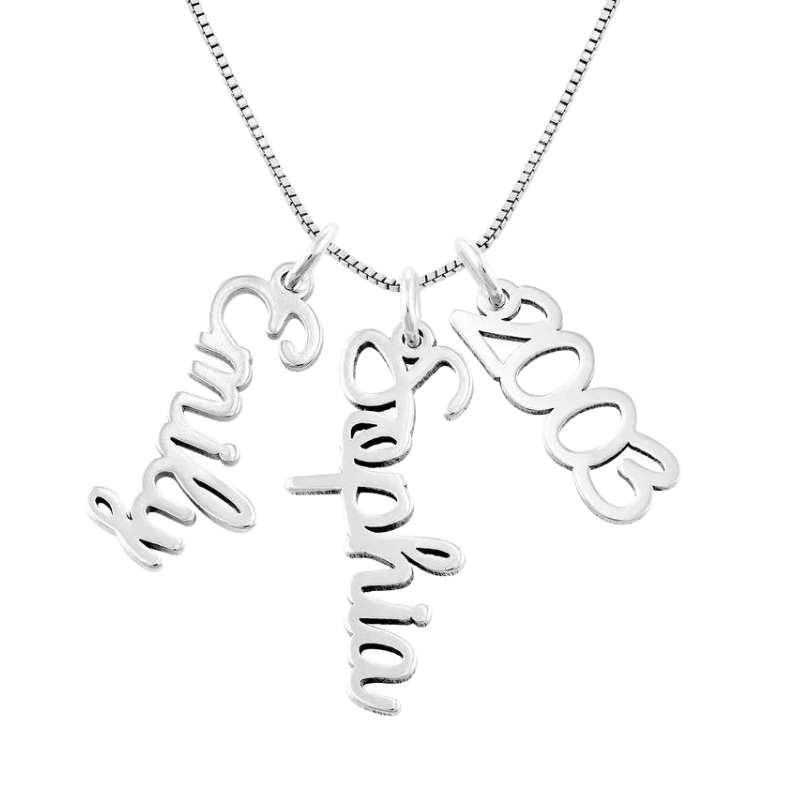 Personalized Vertical Pendant Necklace