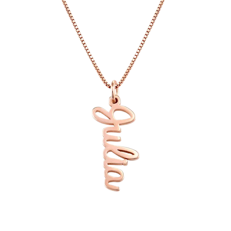 Personalized Vertical Pendant Necklace