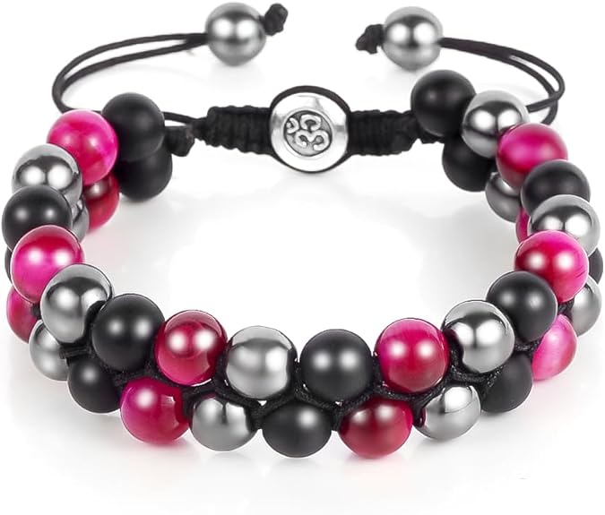 Triple Power Protection Bracelet - Onyx, Lava Rock & Tiger Eye