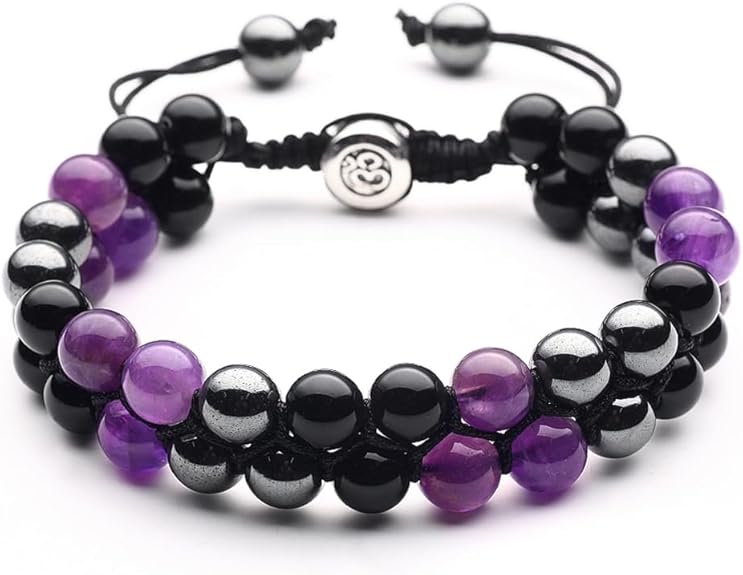 Triple Power Protection Bracelet - Onyx, Lava Rock & Tiger Eye