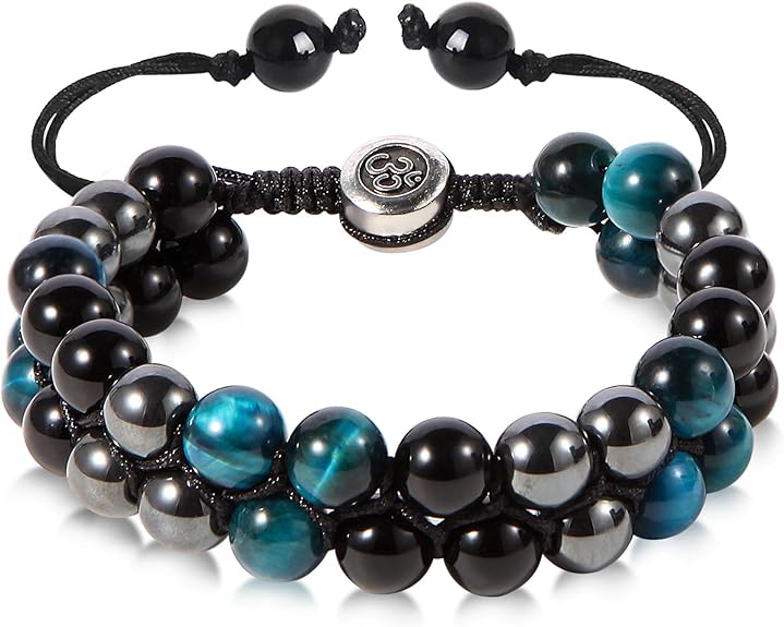 Triple Power Protection Bracelet - Onyx, Lava Rock & Tiger Eye