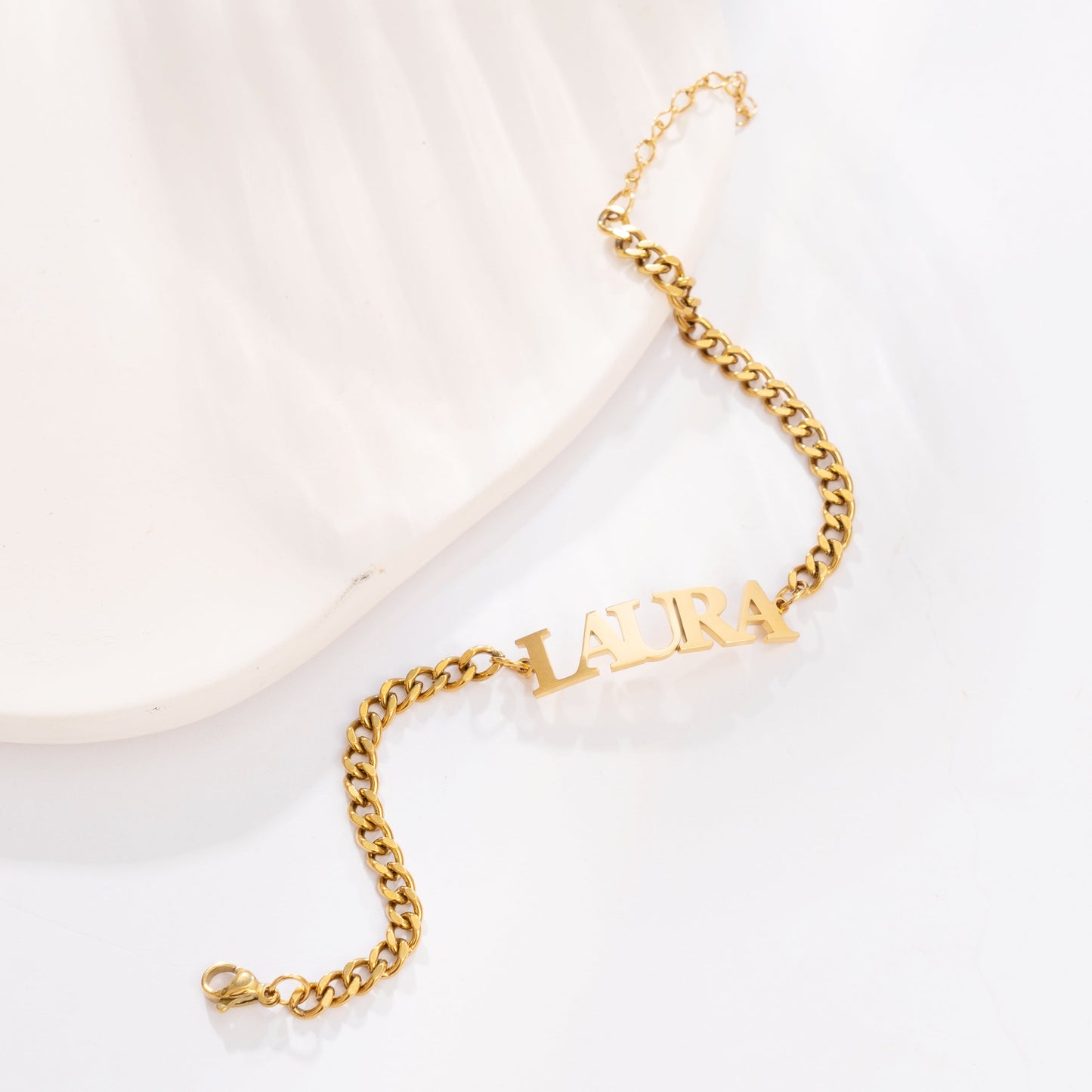 Customizable Uppercase Name Bracelet