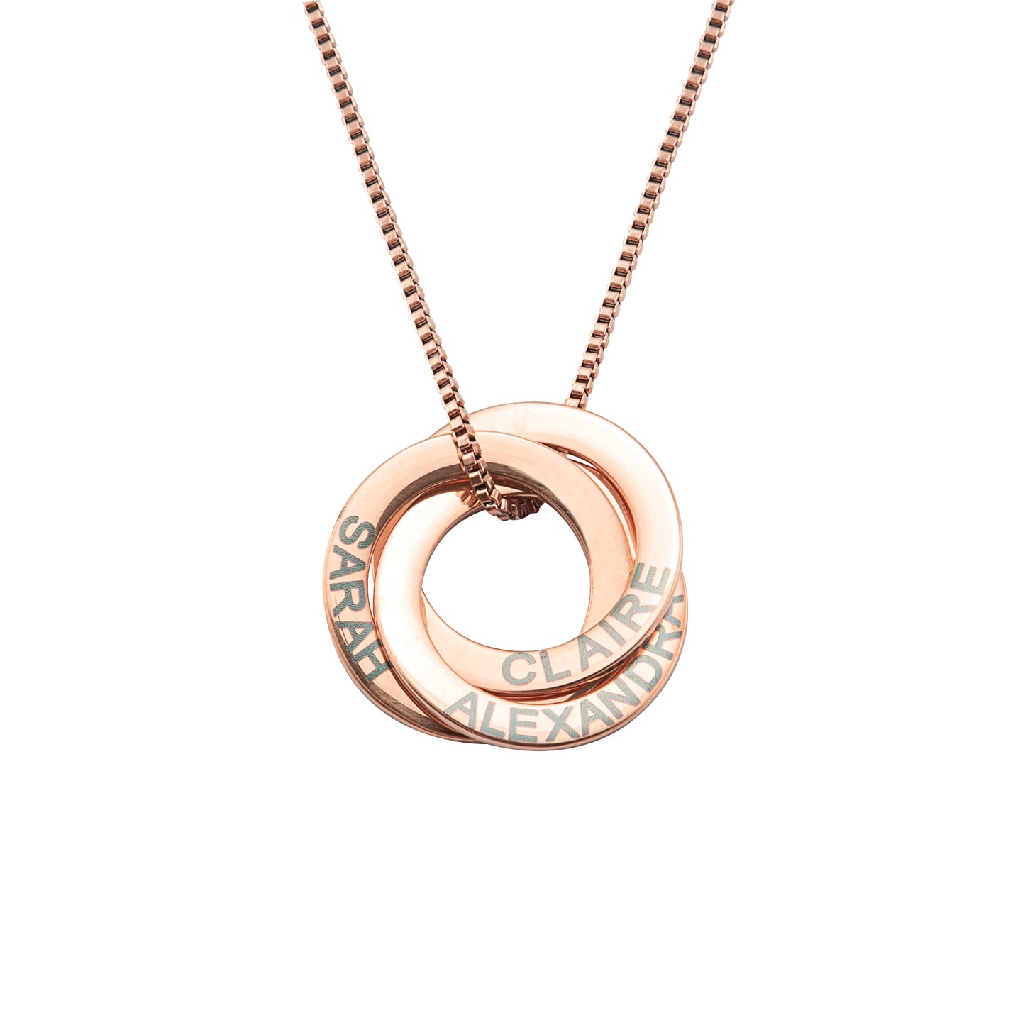 Interlocking Ring Pendant Necklace