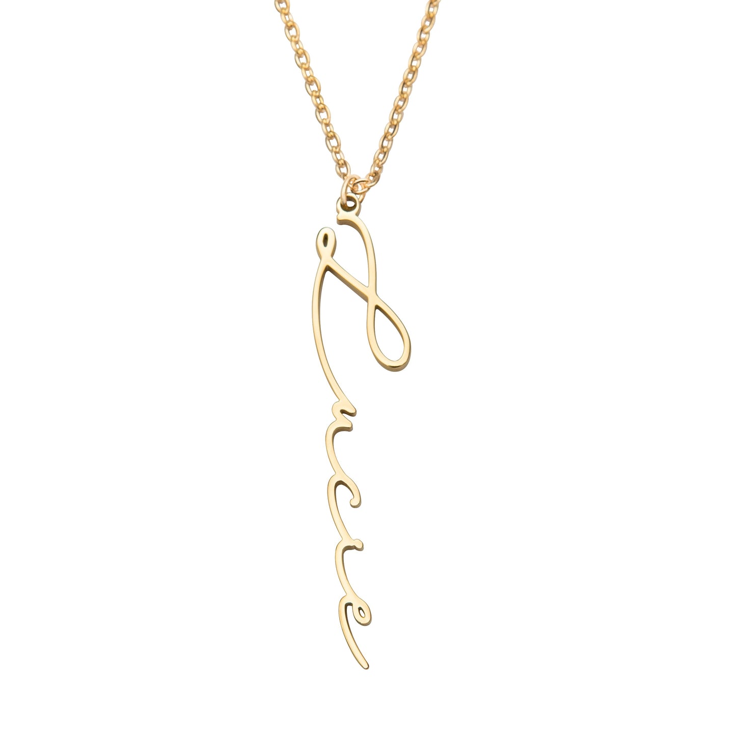 Personalized Vertical Signature Necklace