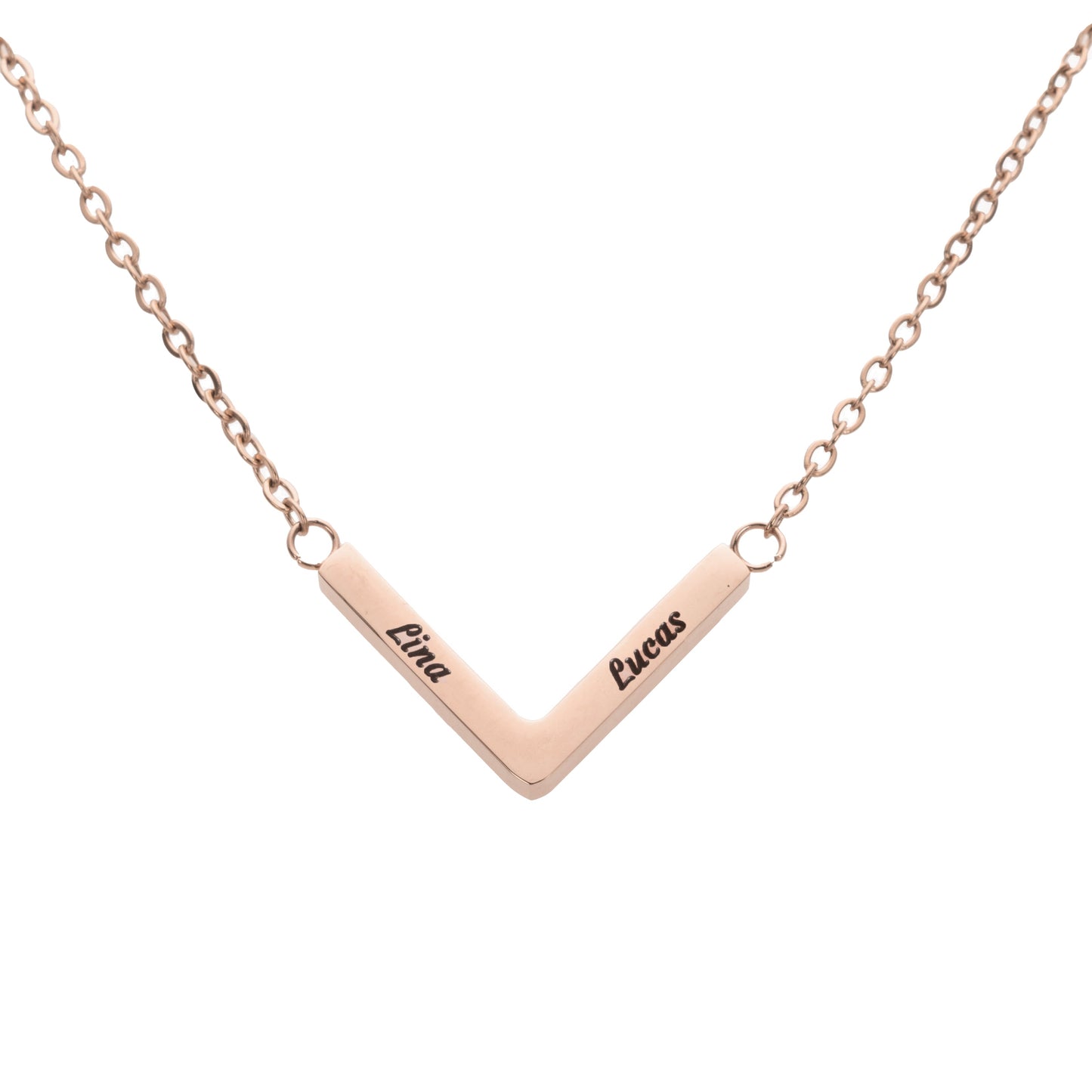 Personalized Corner Bar Necklace
