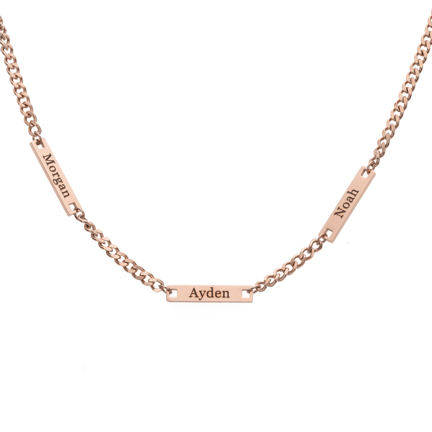 Personalized Multiple Names on Plaque Necklace