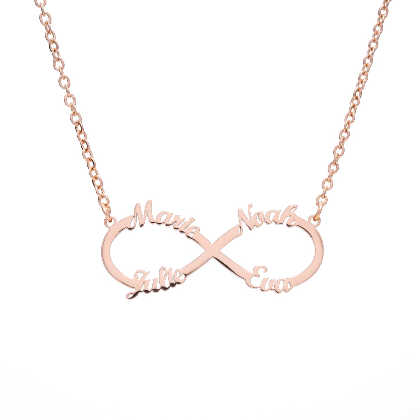 Four Names Infinity Necklace
