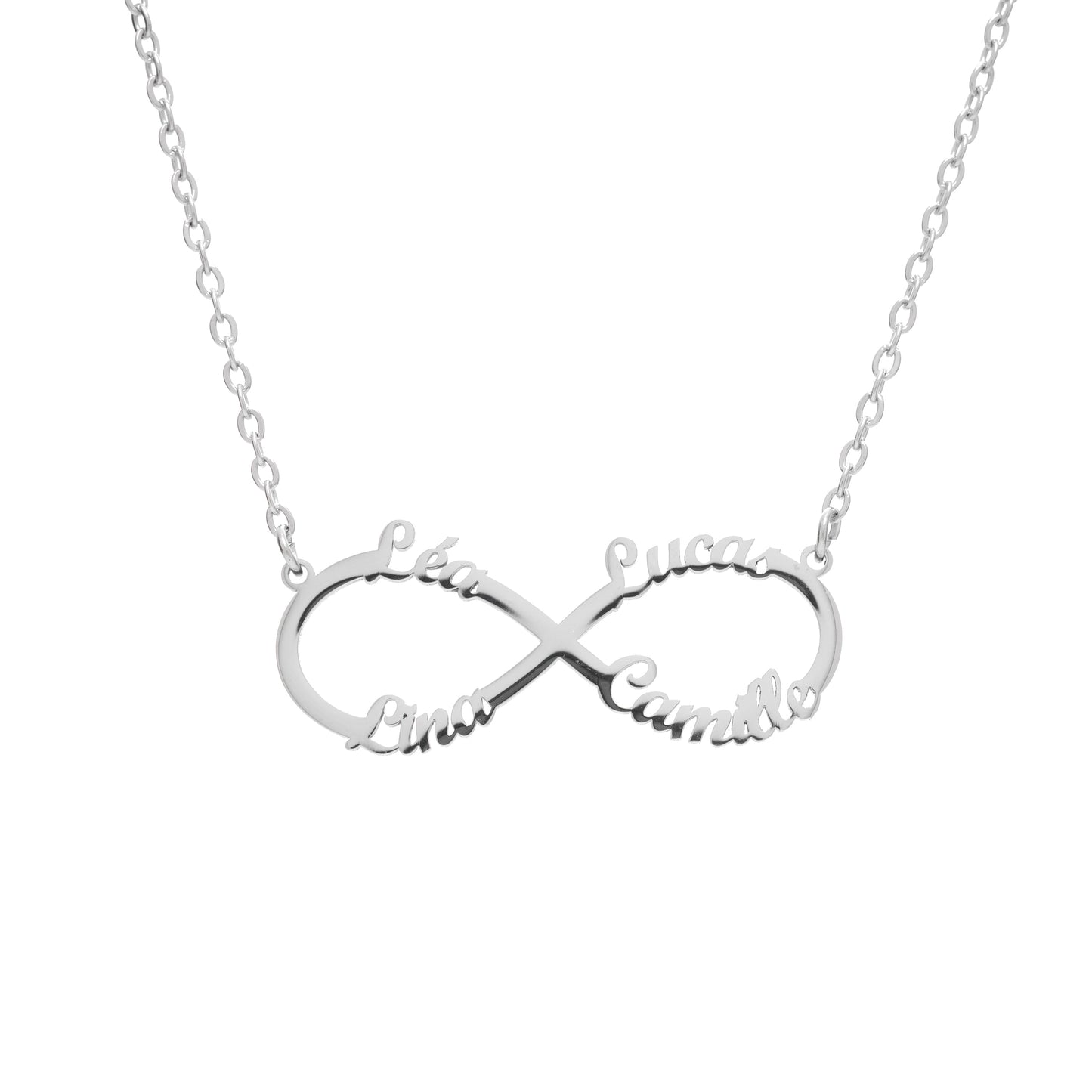 Four Names Infinity Necklace