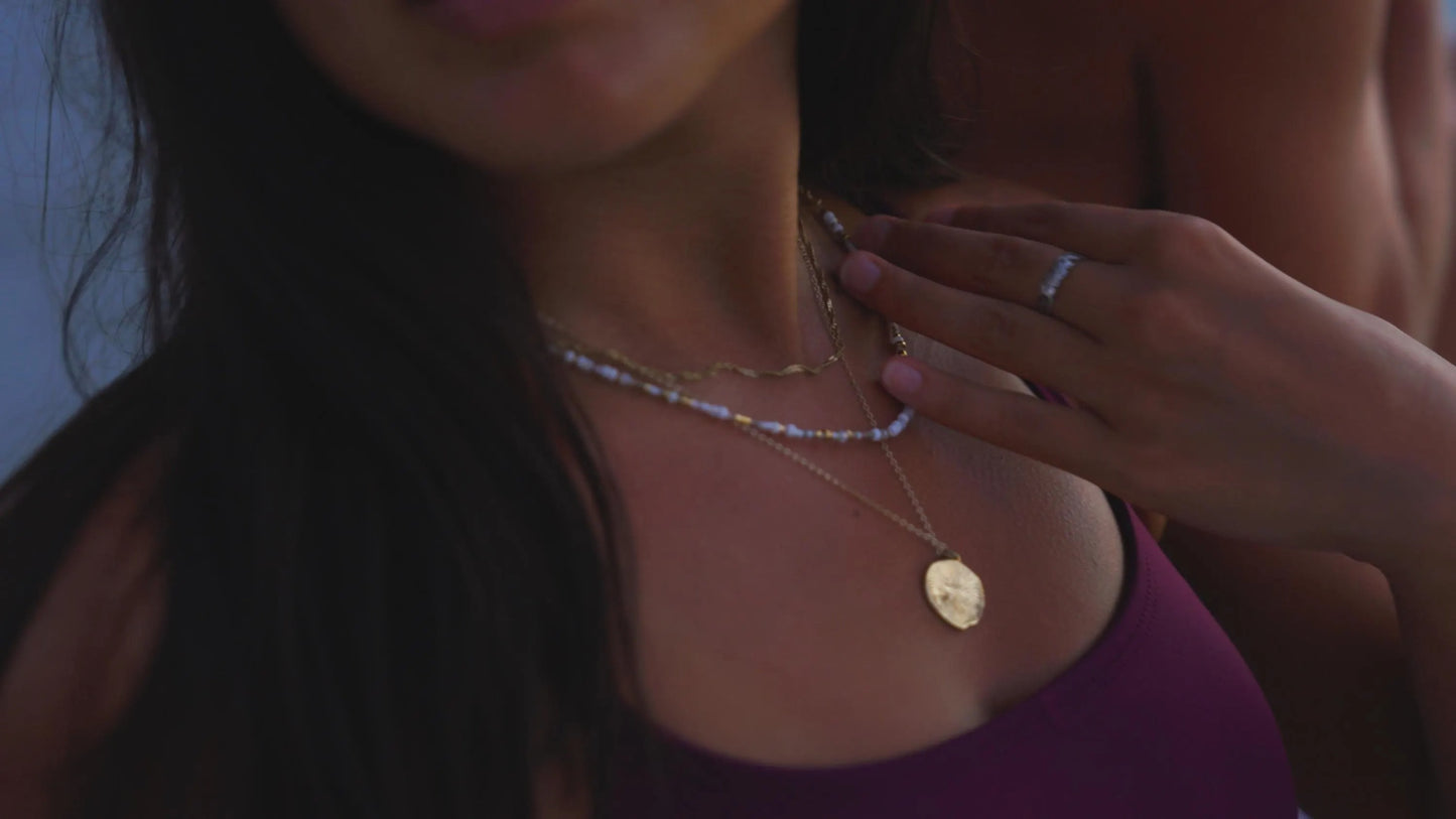 Hammered Disc Necklace