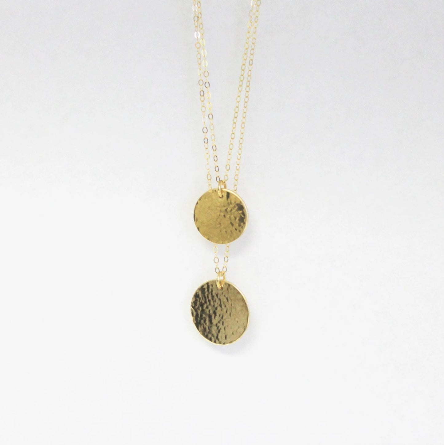 Hammered Disc Necklace