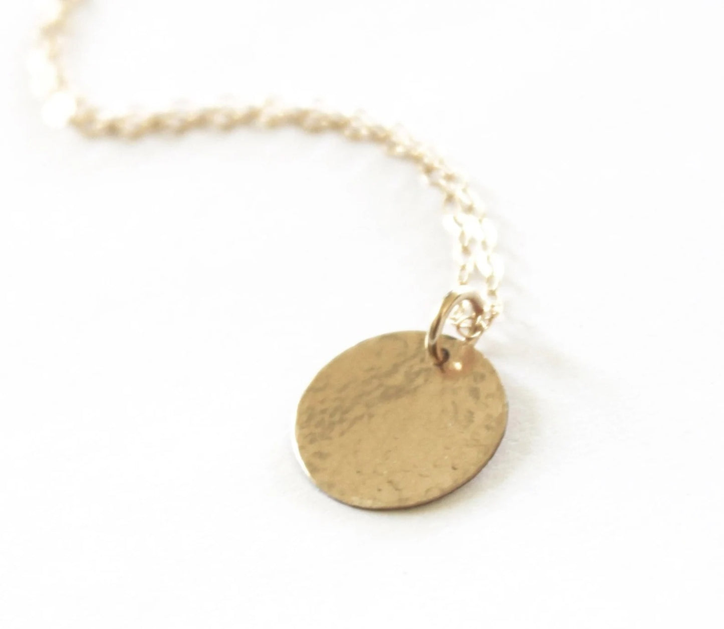 Hammered Disc Necklace