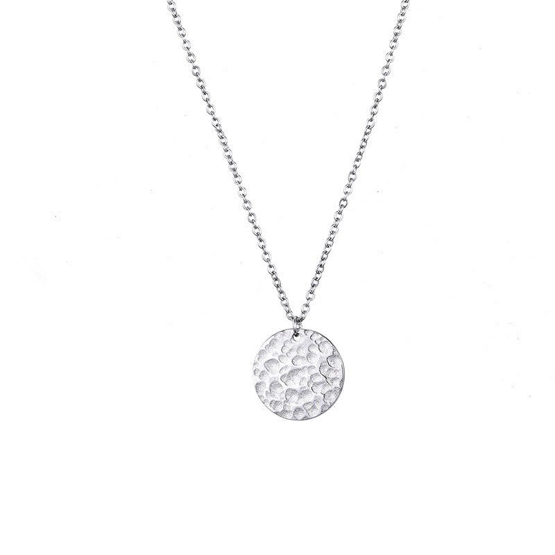 Hammered Disc Necklace