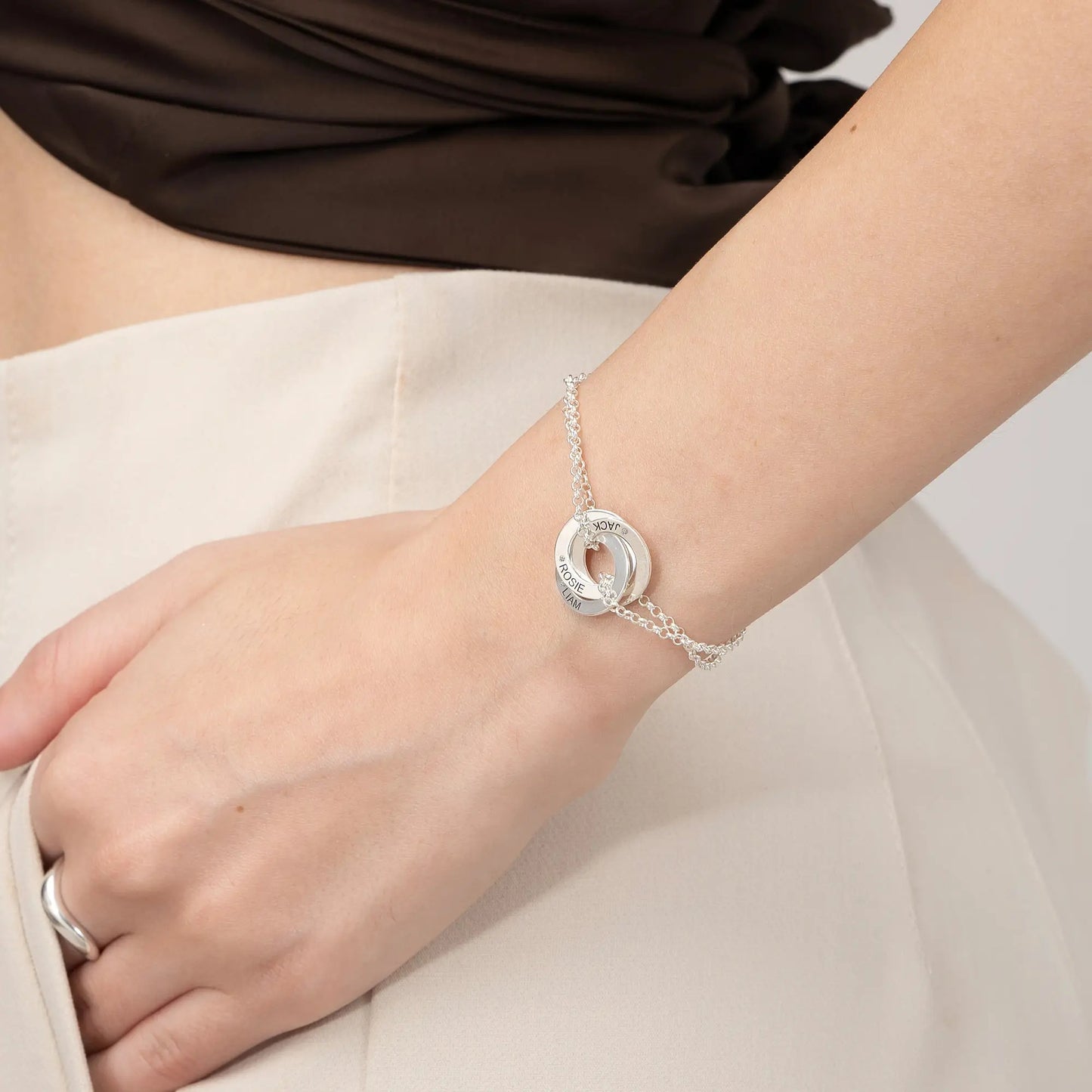Luna Russian Ring Bracelet With Birthstone