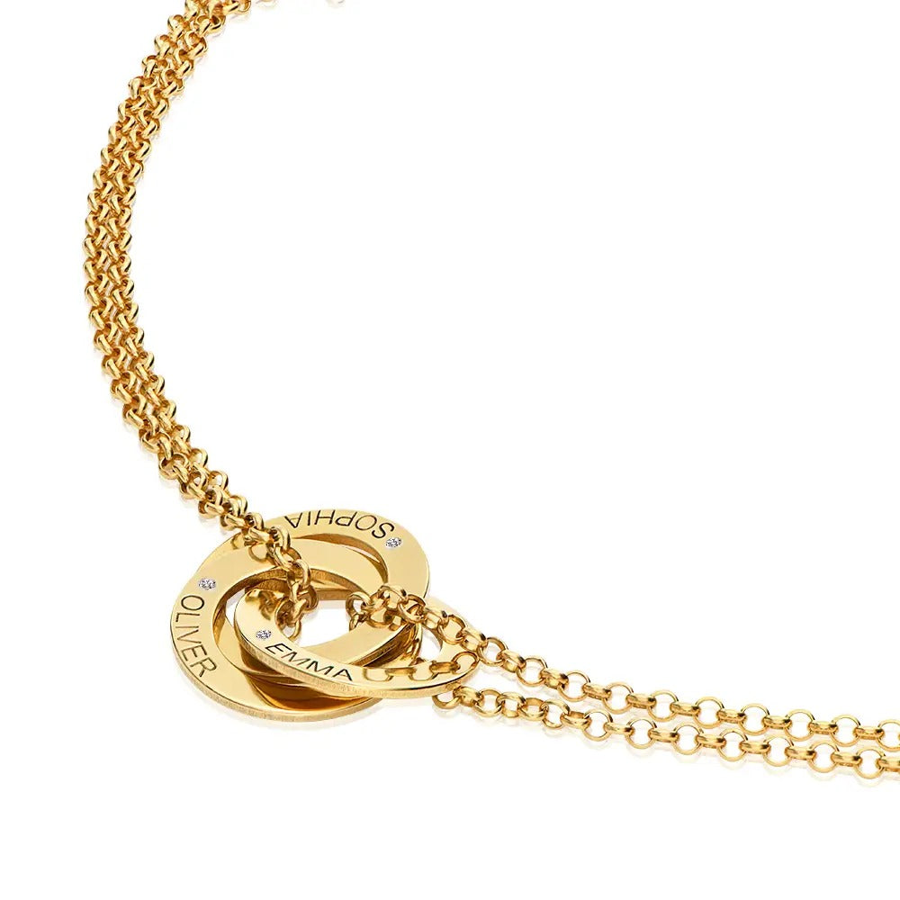 Luna Russian Ring Bracelet With Birthstone
