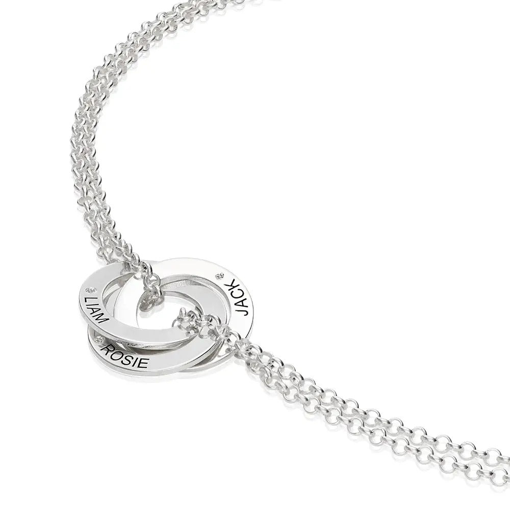 Luna Russian Ring Bracelet With Birthstone