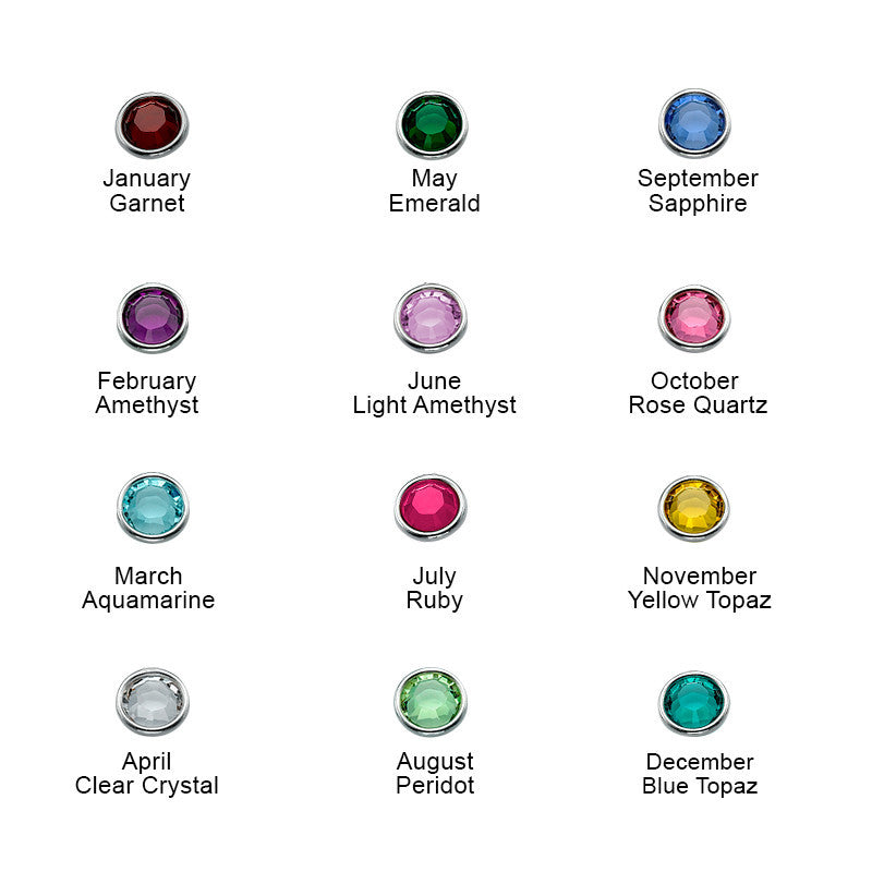 Triple Heart Horizontal Necklace With Triple Birthstone