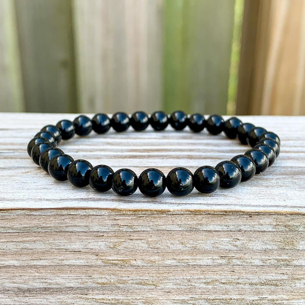 Natural Black Agate Bracelet