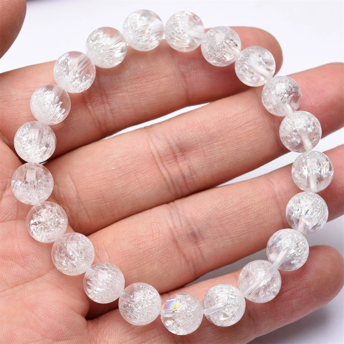 9mm Himalayan White Crystal Bracelet