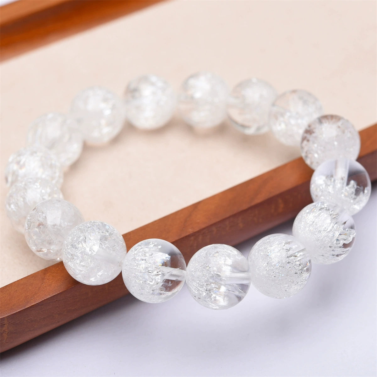 9mm Himalayan White Crystal Bracelet
