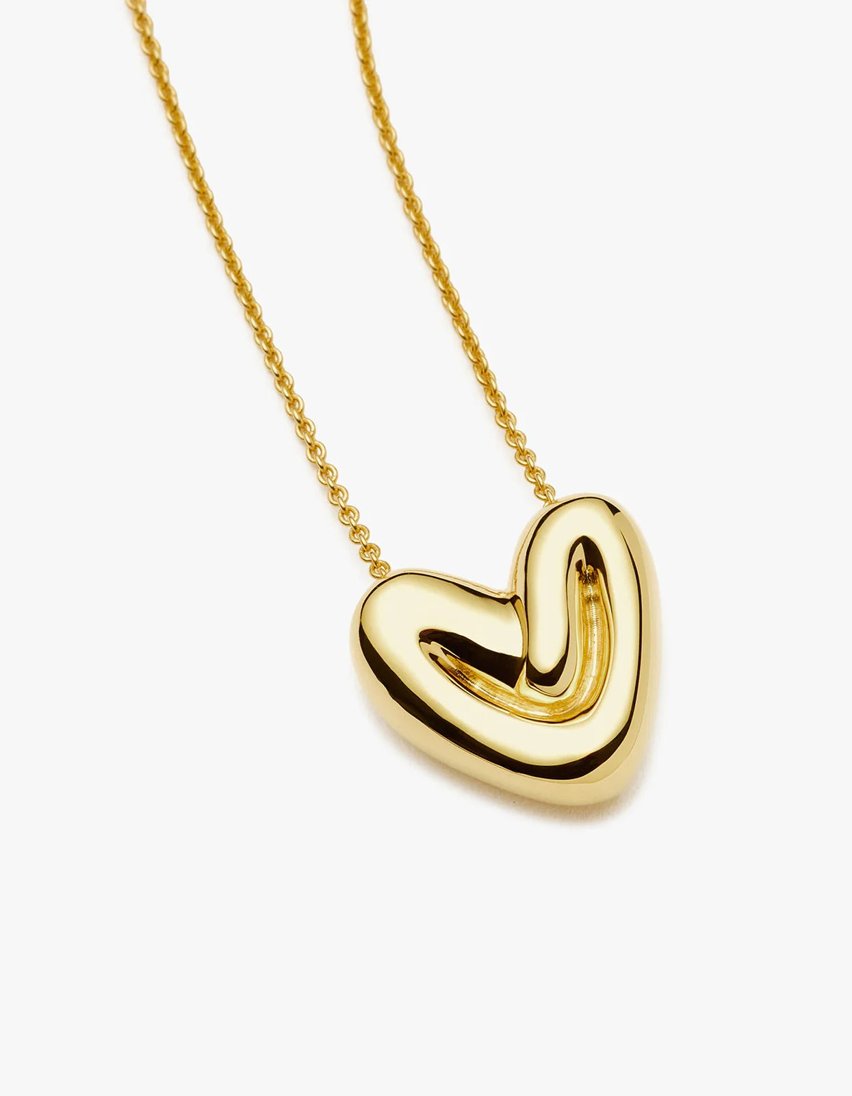 Puffy Heart Layered Necklace